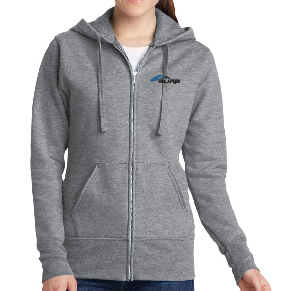 Aura - Ladies Core Fleece Full Zip Hooded Sweatshirt Thumbnail
