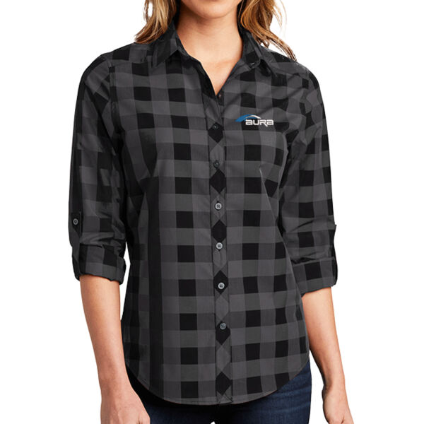 Aura - Women's Everyday Plaid Shirt Thumbnail