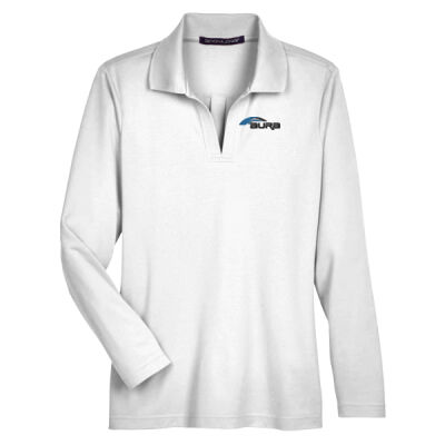 Aura - Women's CrownLux Performance® Plaited Long Sleeve Polo Thumbnail